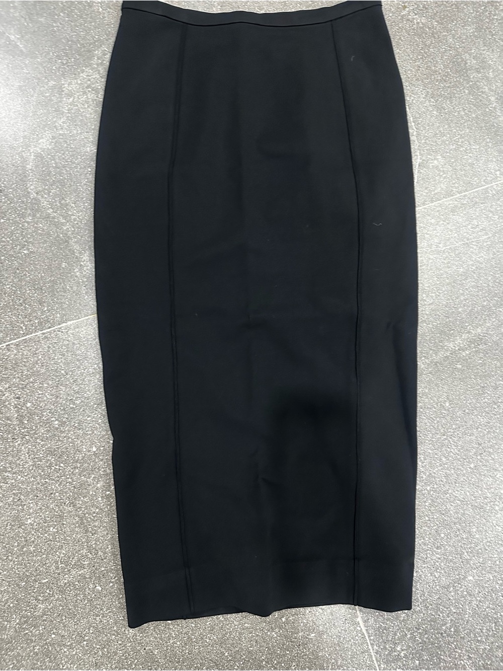 Diane von Furstenberg DVF Black Maxi Pencil Skirt Zip Slit Size 4